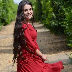 Skirt Society Deep Red Maxi Dress NWOT